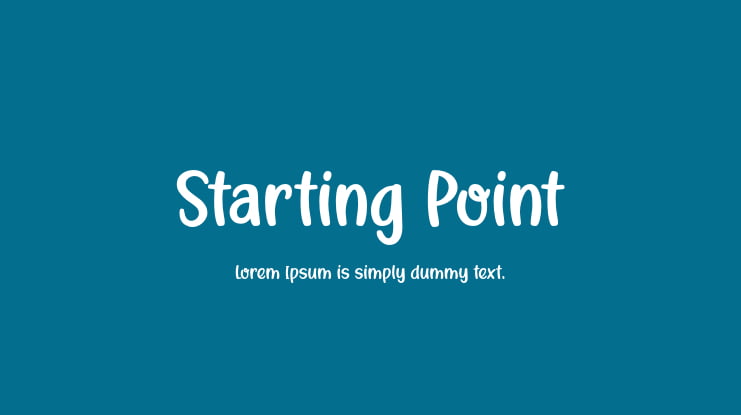 Starting Point Font