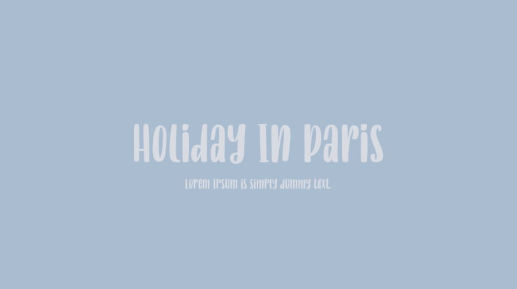Holiday In Paris Font