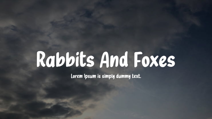 Rabbits And Foxes Font