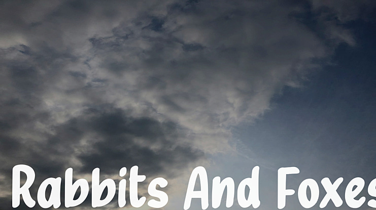Rabbits And Foxes Font