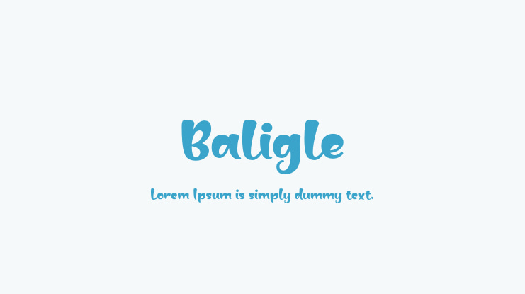 Baligle Font