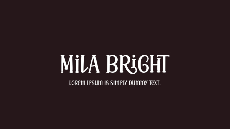Mila Bright Font