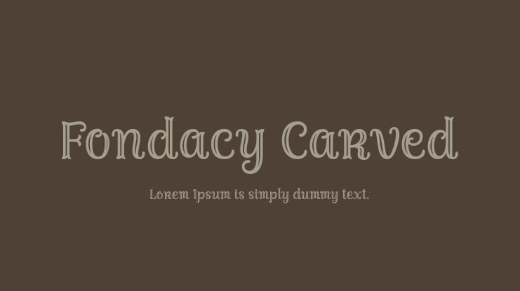 Fondacy Carved Font Family
