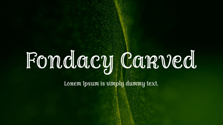 Fondacy Carved Font Family