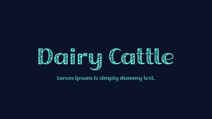 Dairy Cattle Font Family