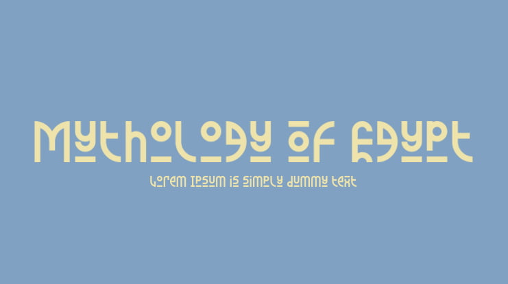 Mythology Of Egypt Font