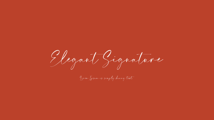 Elegant Signature Font