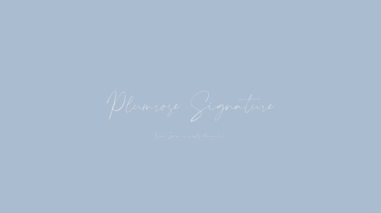 Plumrose Signature Font