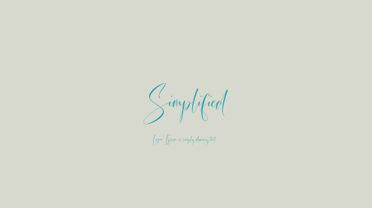 Simplified Font