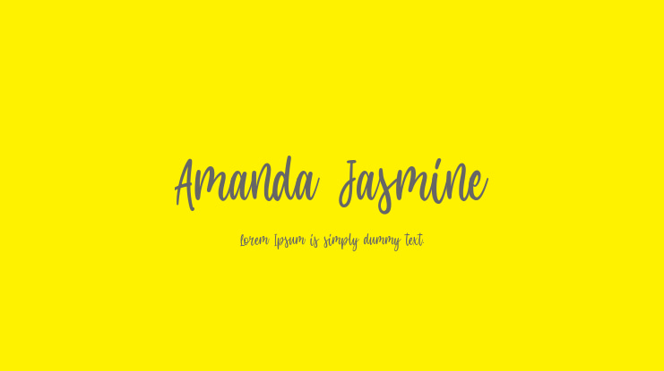 Amanda Jasmine Font