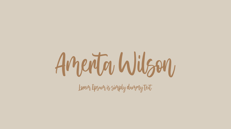 Amerta Wilson Font