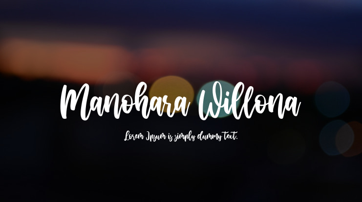 Manohara Willona Font