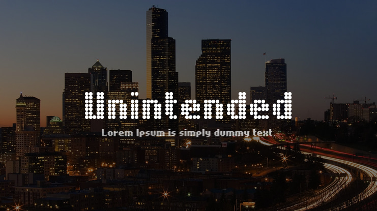 Unintended Font