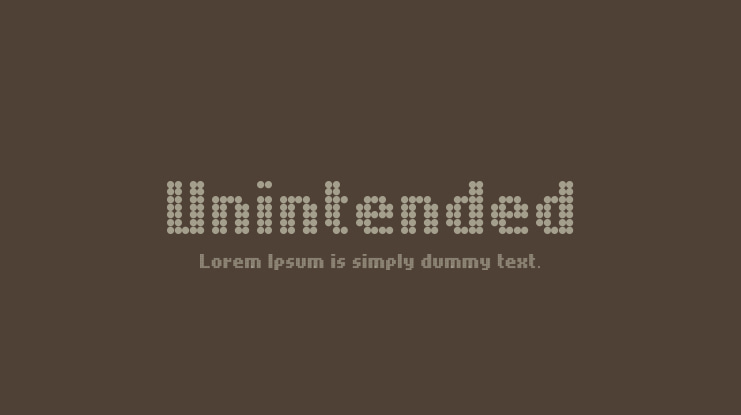 Unintended Font
