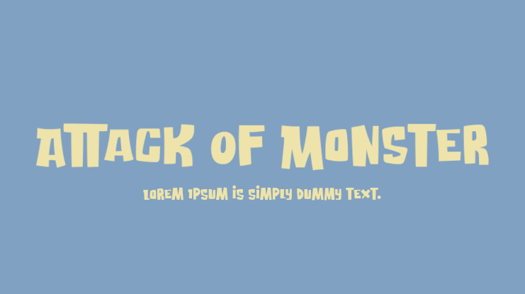 Attack Of Monster Font