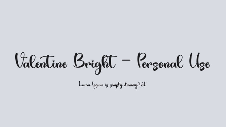 Valentine Bright - Personal Use Font
