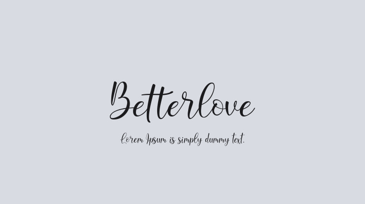 Betterlove Font Family