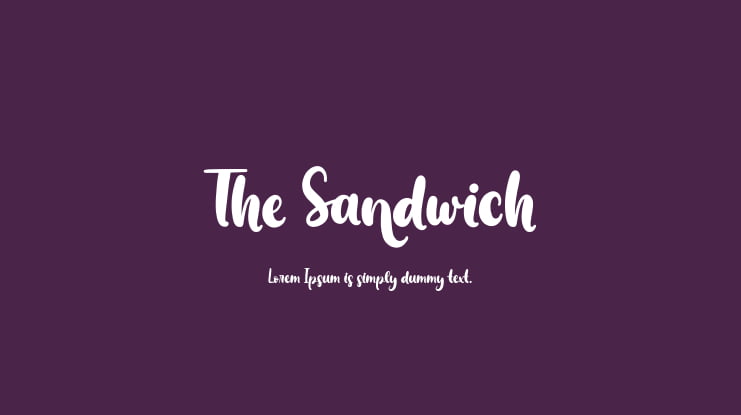 The Sandwich Font