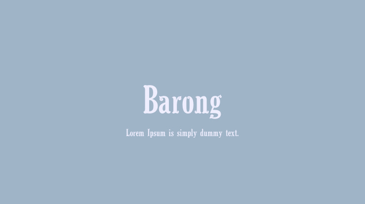 Barong Font