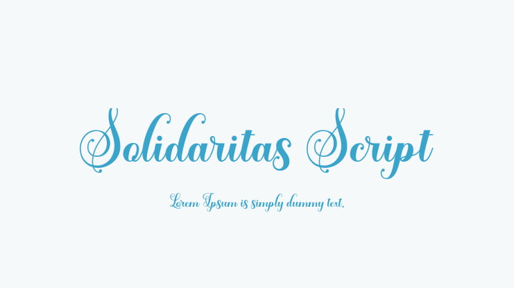 Solidaritas Script Font