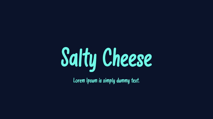 Salty Cheese Font