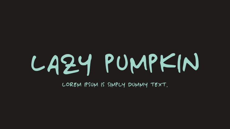 Lazy Pumpkin Font