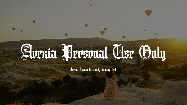Avexia Personal Use Only Font