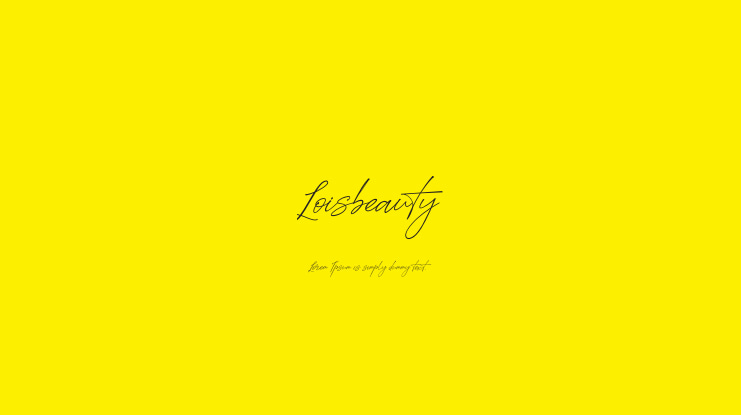 Loisbeauty Font