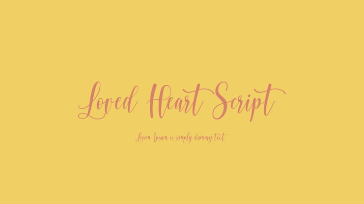 Loved Heart Script Font