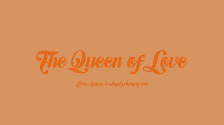 The Queen of Love Font