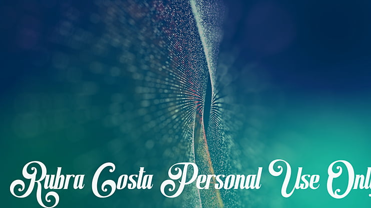 Rubra Costa Personal Use Only Font