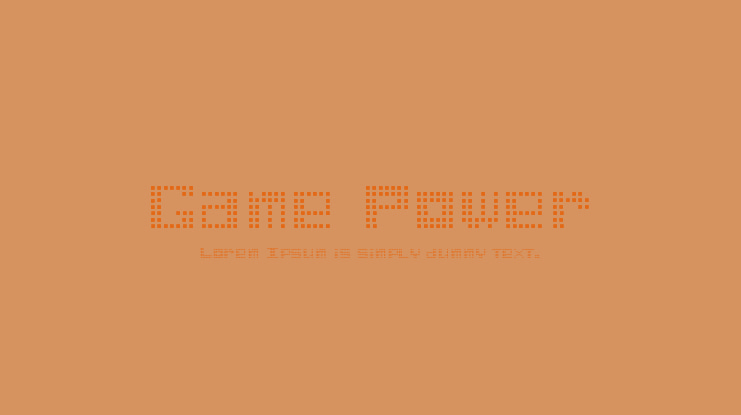 Game Power Font