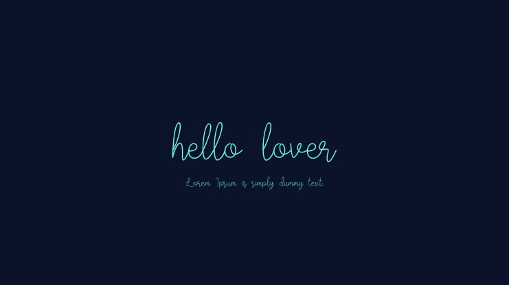 hello lover Font