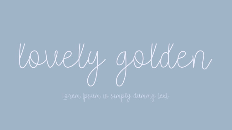 lovely golden Font