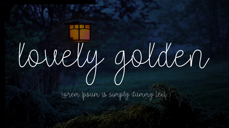 lovely golden Font