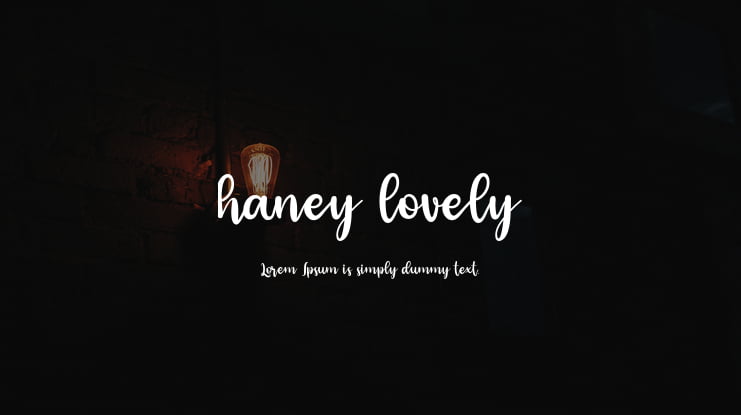 haney lovely Font