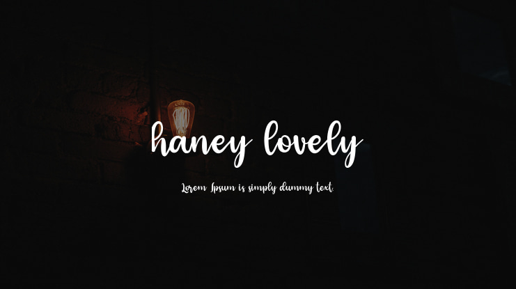 haney lovely Font