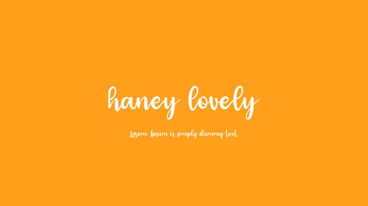 haney lovely Font