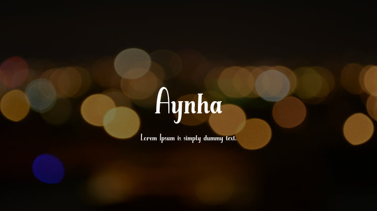 Aynha Font
