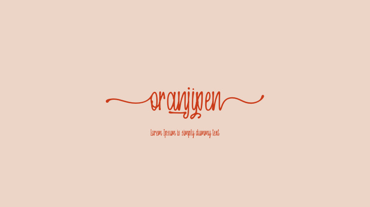 Oranjipen Font