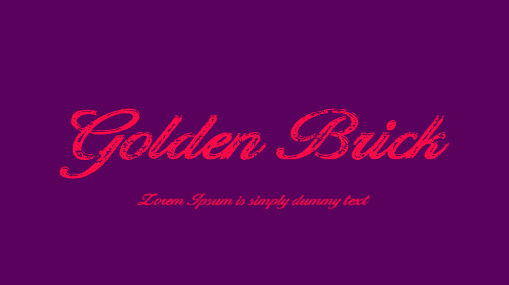 Golden Brick Font