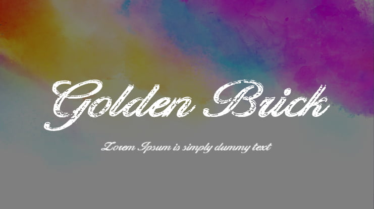 Golden Brick Font