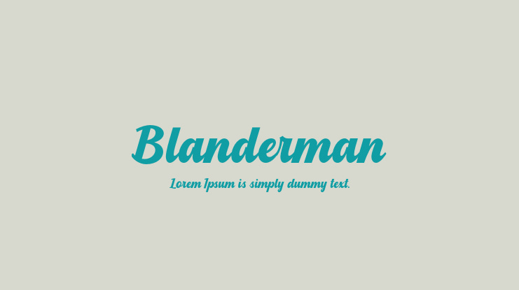 Blanderman Font