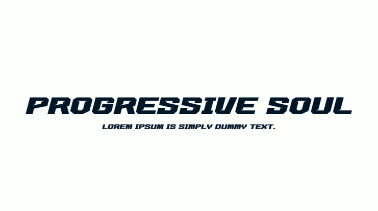 PROGRESSIVE SOUL Font