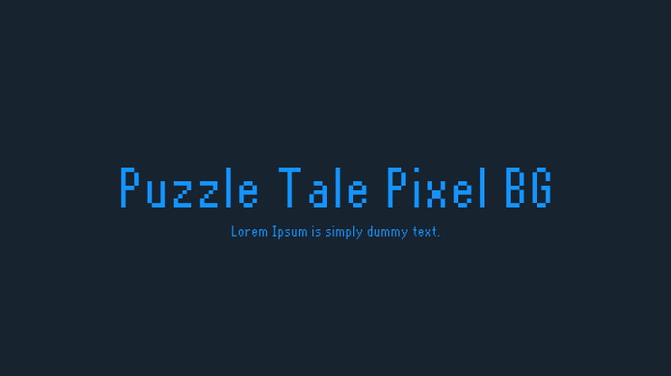 Puzzle Tale Pixel BG Font Family