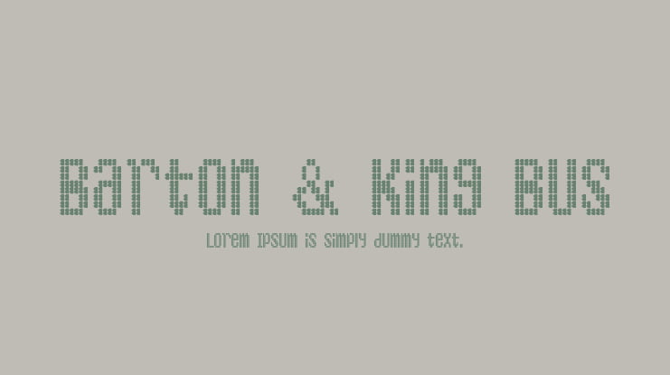 Barton & King Bus Font Family