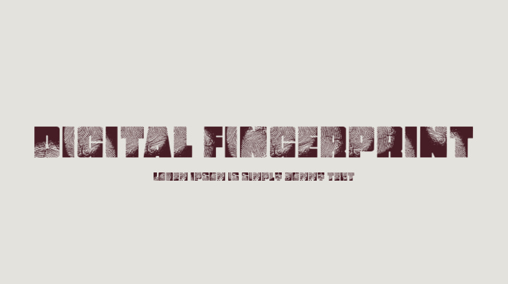 DigItAl FingerpRINT Font
