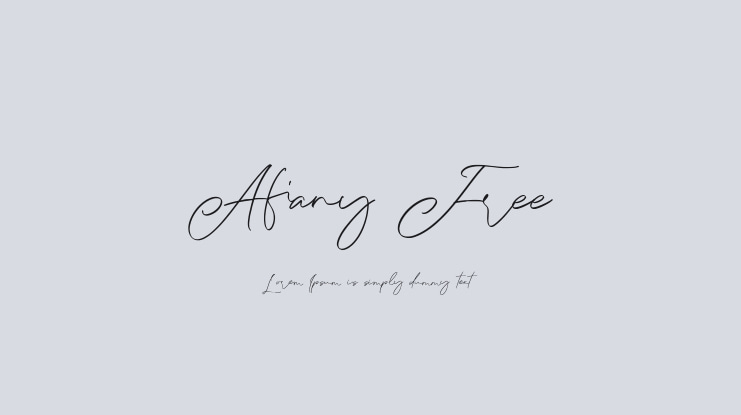 Afiany Free Font