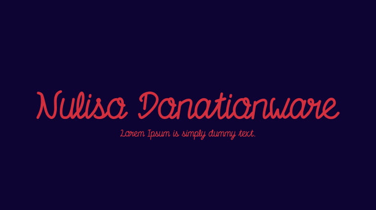 Nuliso Donationware Font Family