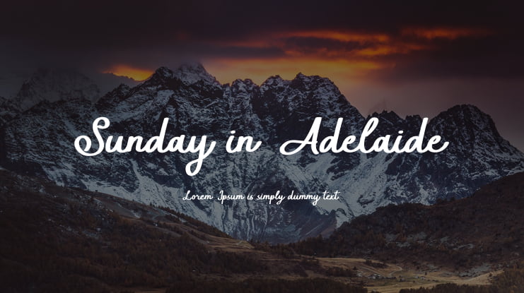 Sunday in Adelaide Font